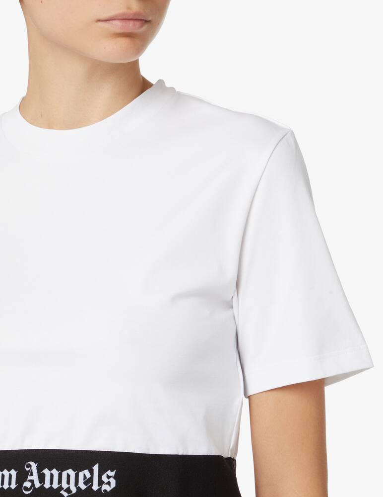 rinascente Palm Angels Cropped t-shirt with elastic - White