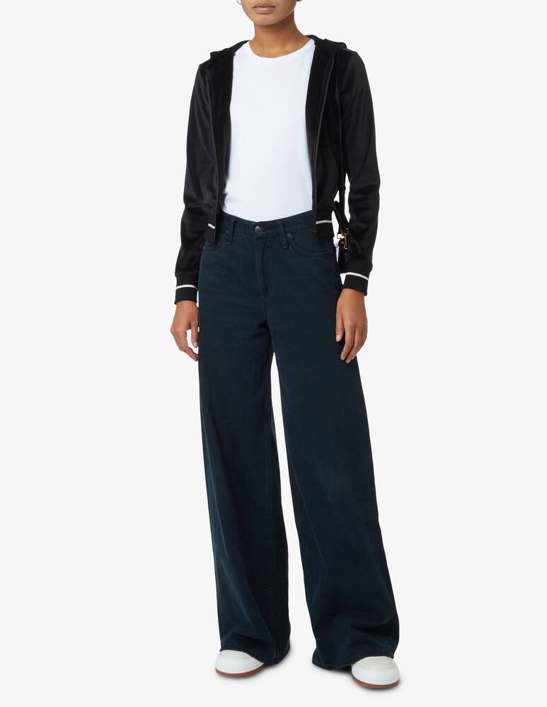 rinascente Palm Angels Cropped hoodie zip - Black