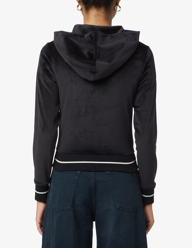 rinascente Palm Angels Cropped hoodie zip - Black