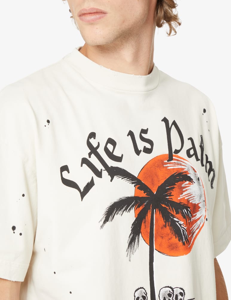 Palm Angels Gd sunset palm classic tee - Bianco - immagine 4 Palm Angels Gd sunset palm classic tee - Bianco - immagine 4