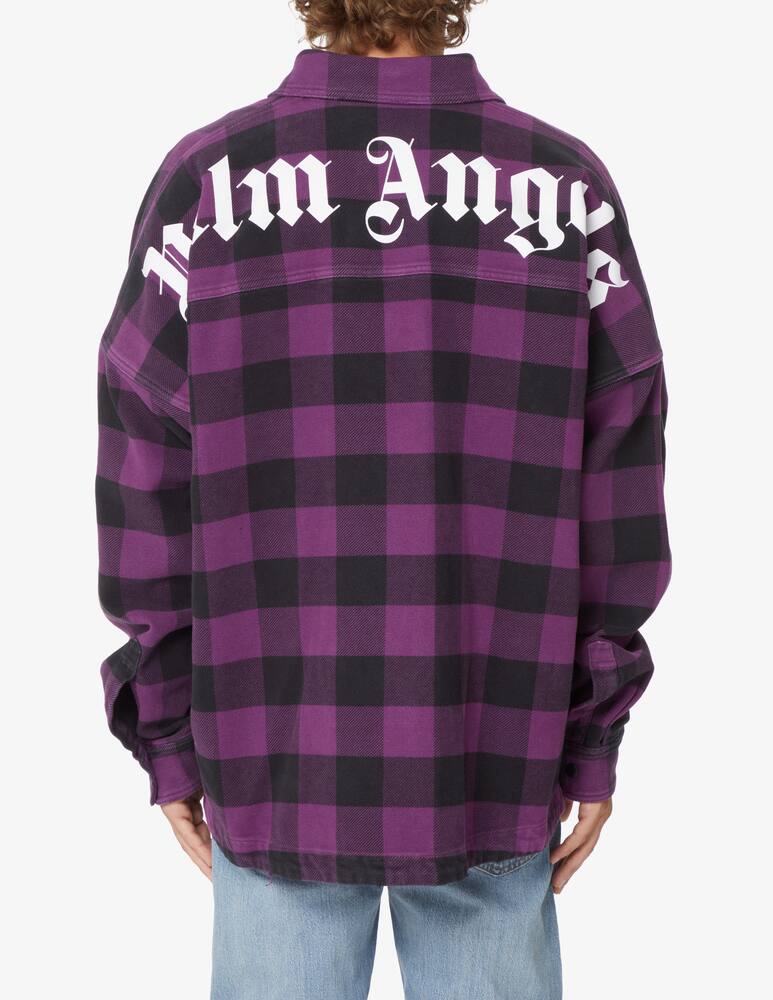 rinascente Palm Angels Classic logo overshirt purple white 