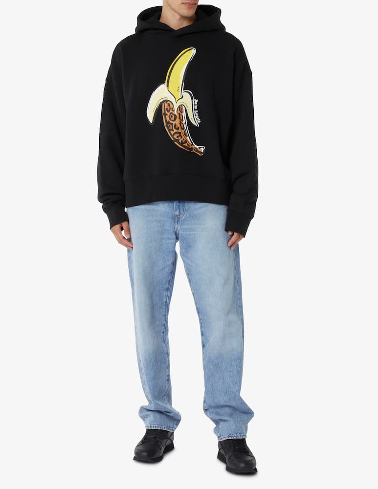 rinascente Palm Angels Felpa con cappuccio banana - Nero