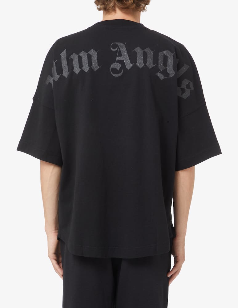 rinascente Palm Angels Maglietta classica over con logo glitter - Nero