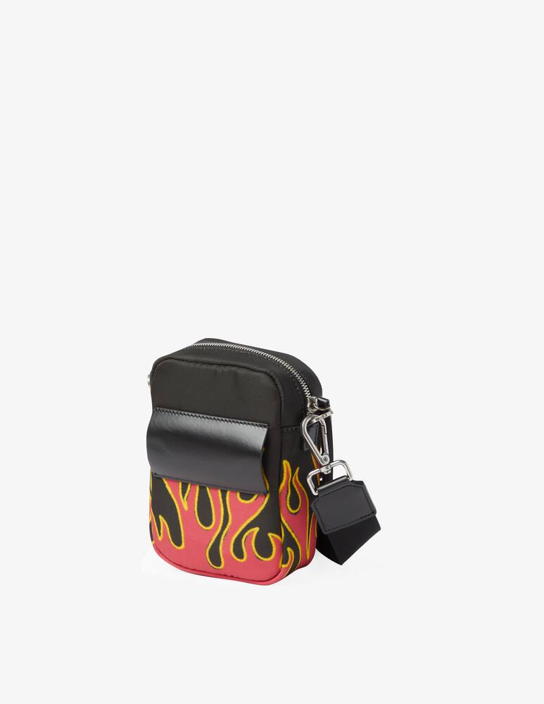 rinascente Palm Angels Crossbody bag printed flames - Black