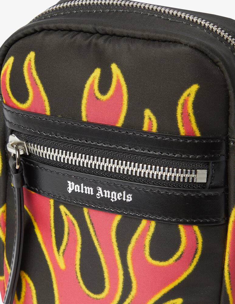 rinascente Palm Angels Crossbody bag printed flames - Black