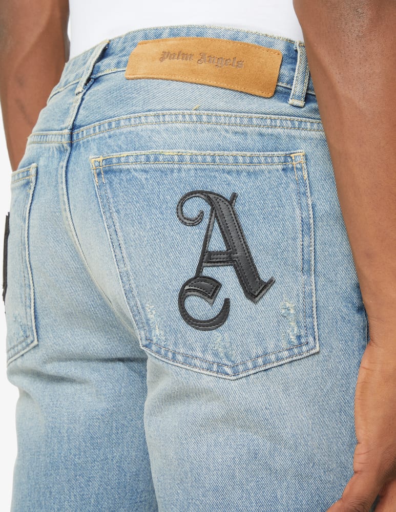 rinascente Palm Angels Animalier patch regular 5pock - Azzurro