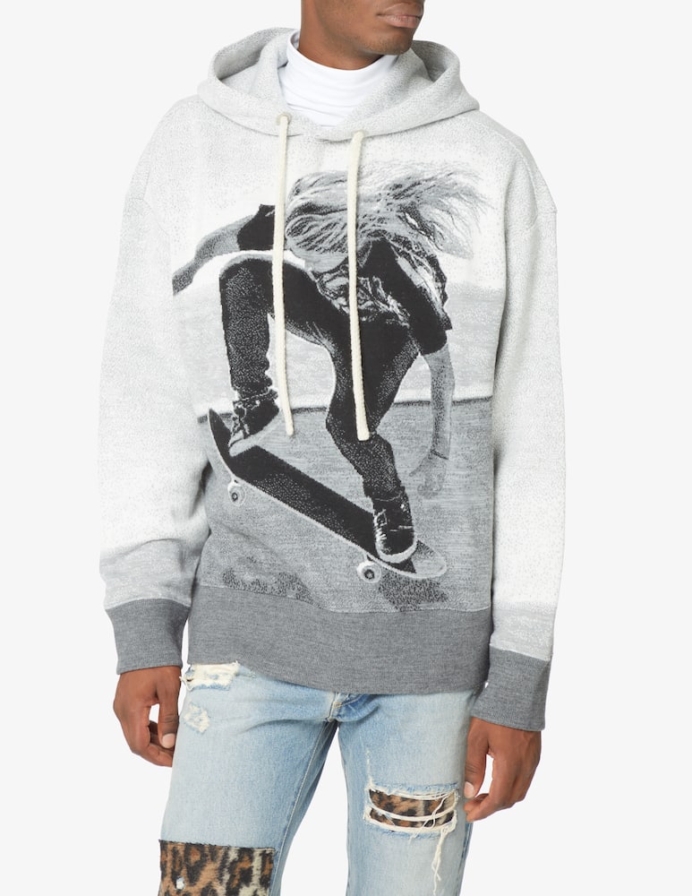 Palm Angels Jqrd skater hooded sweater - Grigio - immagine 1 Palm Angels Jqrd skater hooded sweater - Grigio - immagine 1