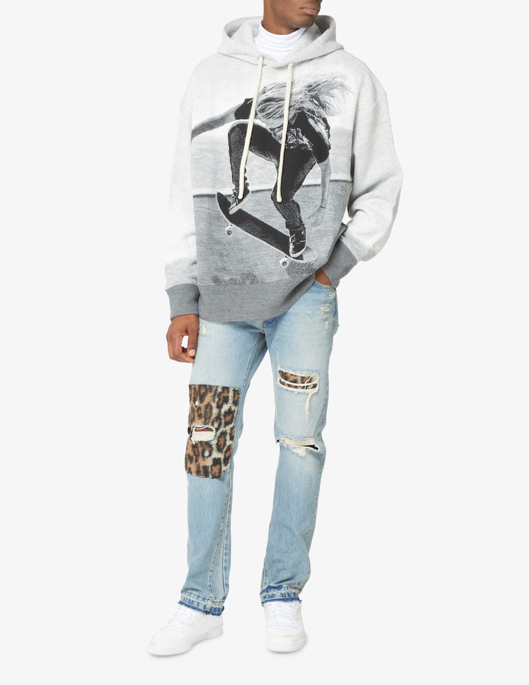Palm Angels Jqrd skater hooded sweater - Grigio - immagine 2 Palm Angels Jqrd skater hooded sweater - Grigio - immagine 2