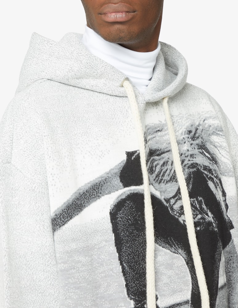 Palm Angels Jqrd skater hooded sweater - Grigio - immagine 4 Palm Angels Jqrd skater hooded sweater - Grigio - immagine 4