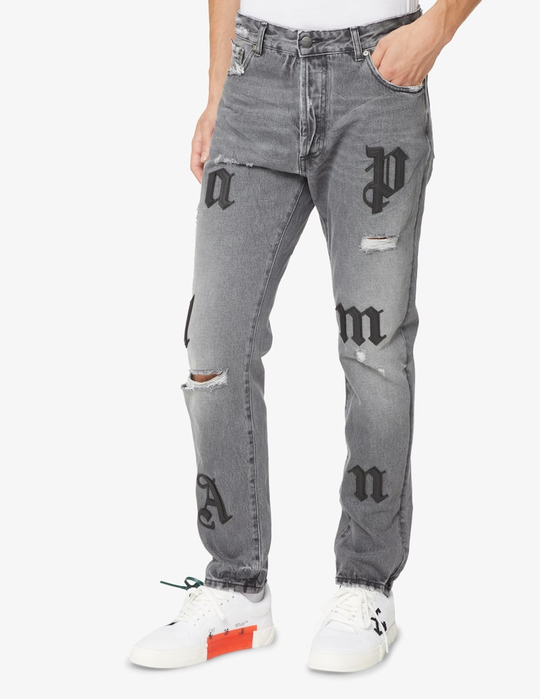 rinascente Palm Angels B logo patch classic 5 pock 