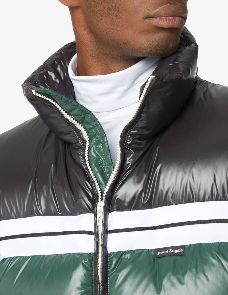 rinascente Palm Angels Classic track puffed vest - Green