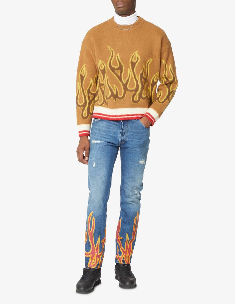 rinascente Palm Angels Burning sweater - Beige
