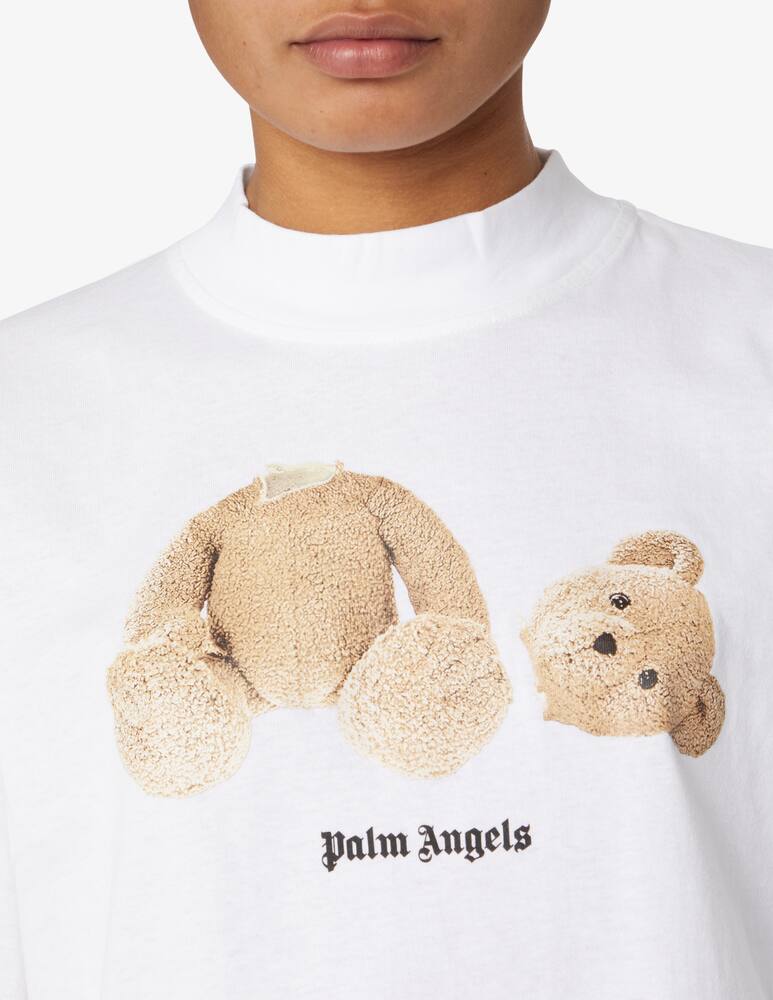 rinascente Palm Angels T-shirt crop Bear - Bianco