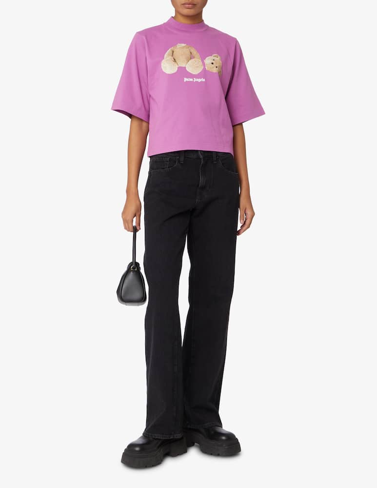 Palm Angels T-shirt crop Bear - Rosa - immagine 2 Palm Angels T-shirt crop Bear - Rosa - immagine 2