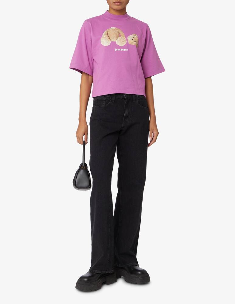 rinascente Palm Angels Bear cropped t-shirt - Pink