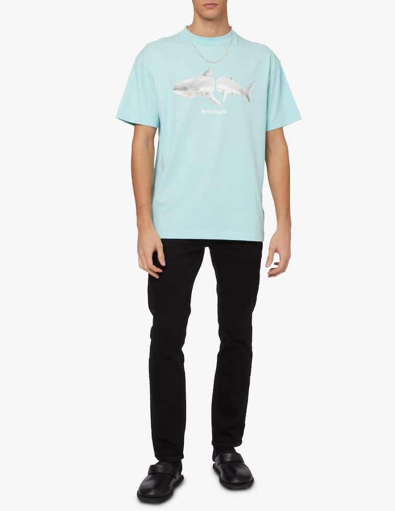 rinascente Palm Angels White classic shark t-shirt 