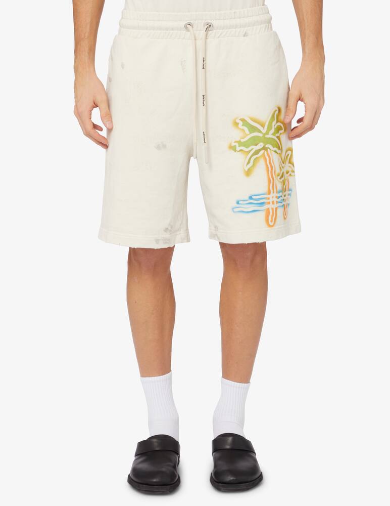 rinascente Palm Angels Palm neon sweatshorts 