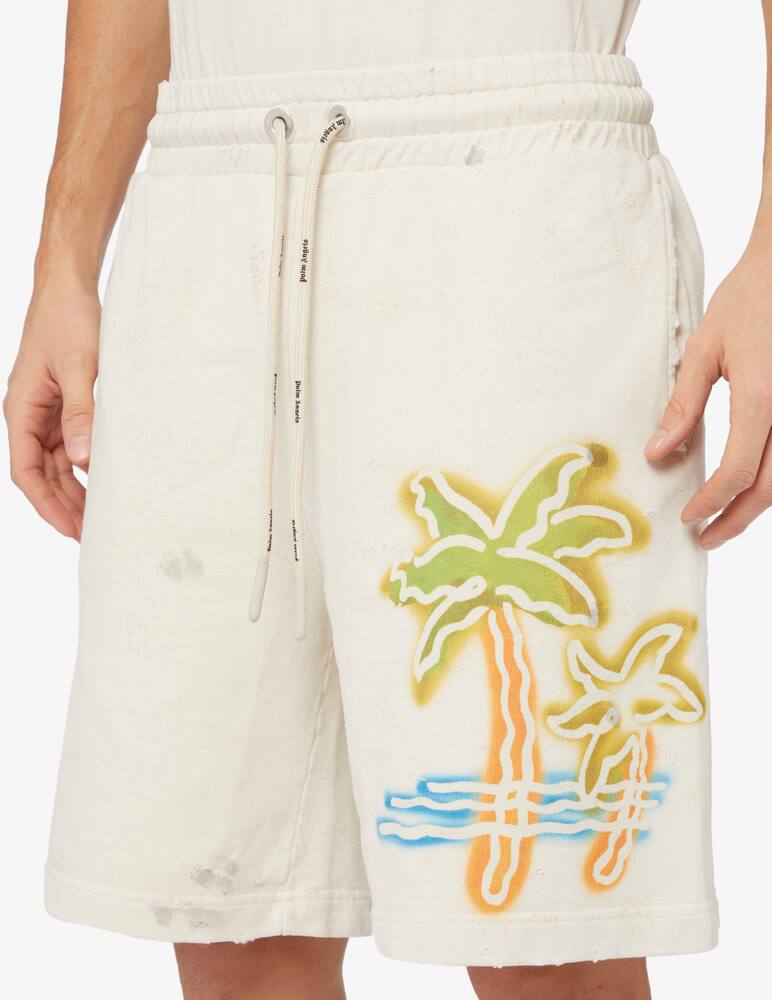rinascente Palm Angels Palm neon sweatshorts 