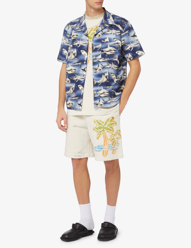 rinascente Palm Angels Bowling shark shirt 