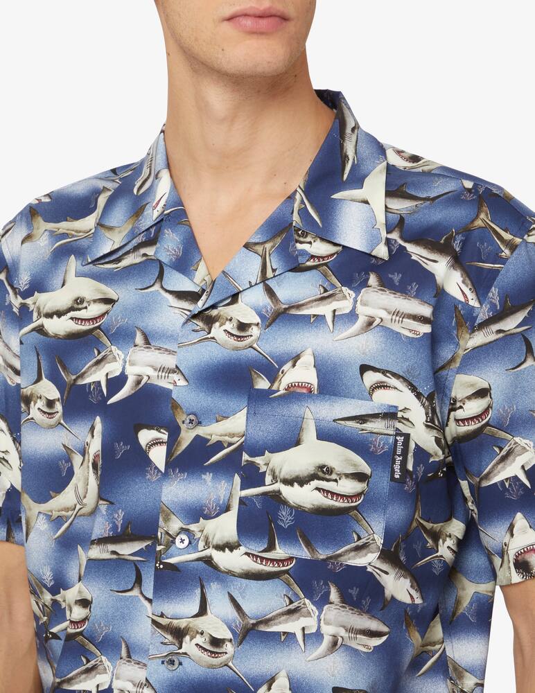 rinascente Palm Angels Bowling shark shirt 