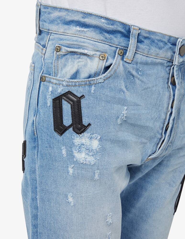 rinascente Palm Angels Logo patch 5 pocket trousers 