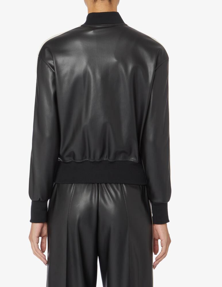 rinascente Palm Angels Faux leather trucker jacket