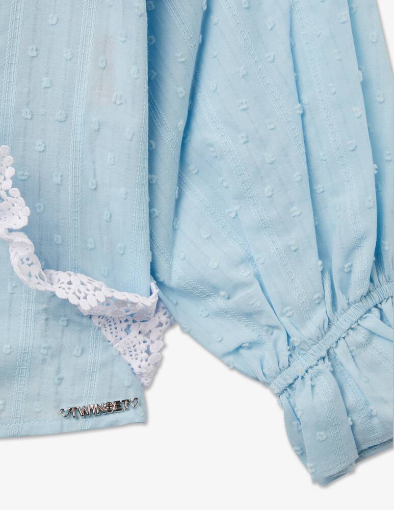 rinascente Twinset Rouches long sleeve shirt - Blu