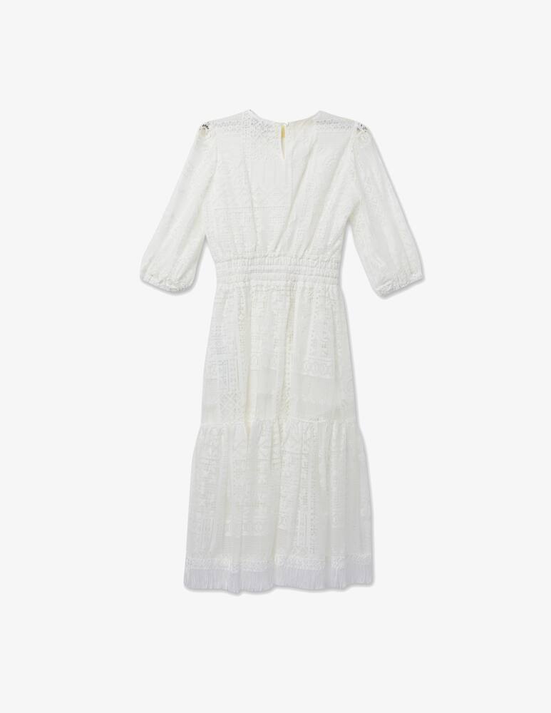 rinascente Twinset Long patchwork dress - Bianco