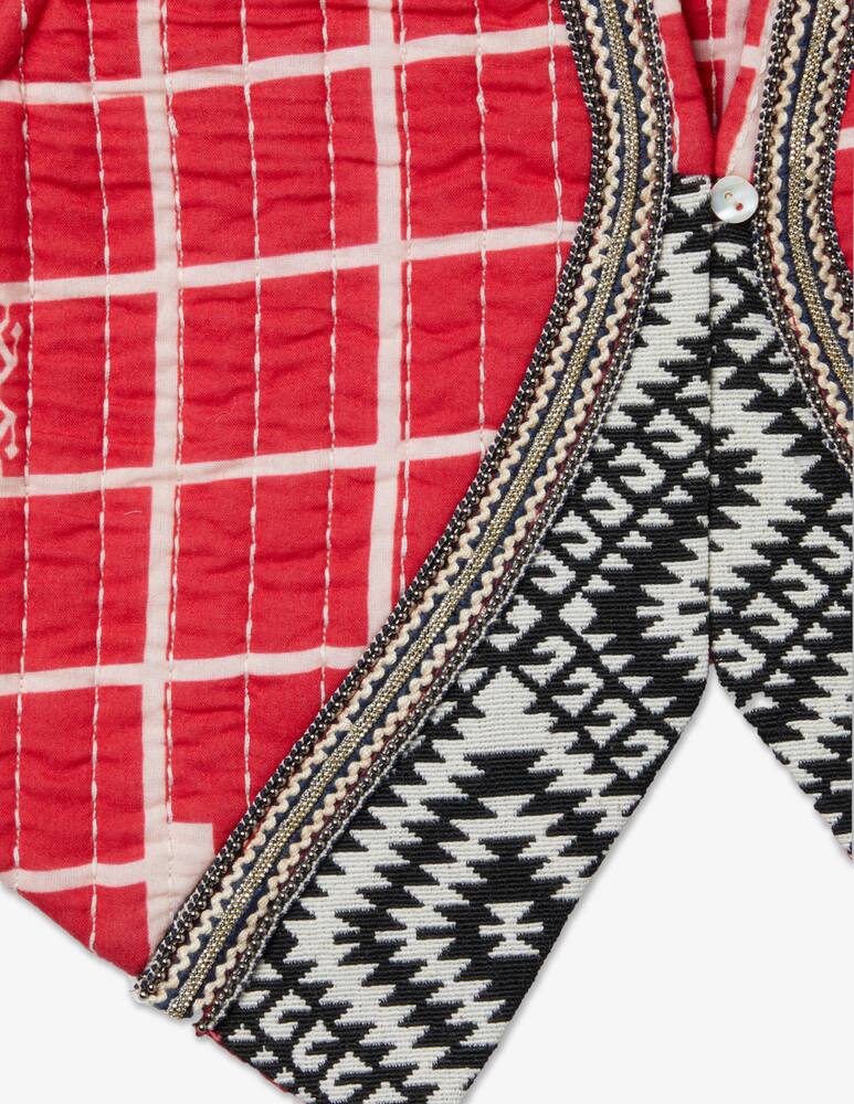 Twinset Etnic matelasse gilet - Rosso - picture 2 Twinset Etnic matelasse gilet - Rosso - picture 2