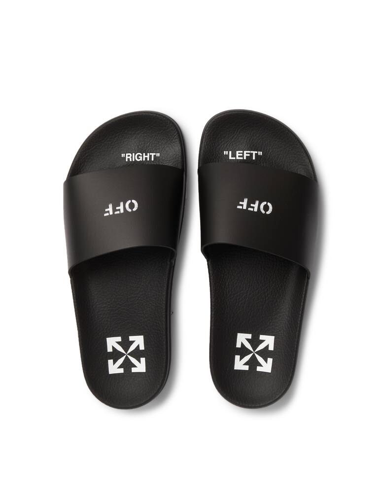 rinascente Off-White Pool slider with logo - black