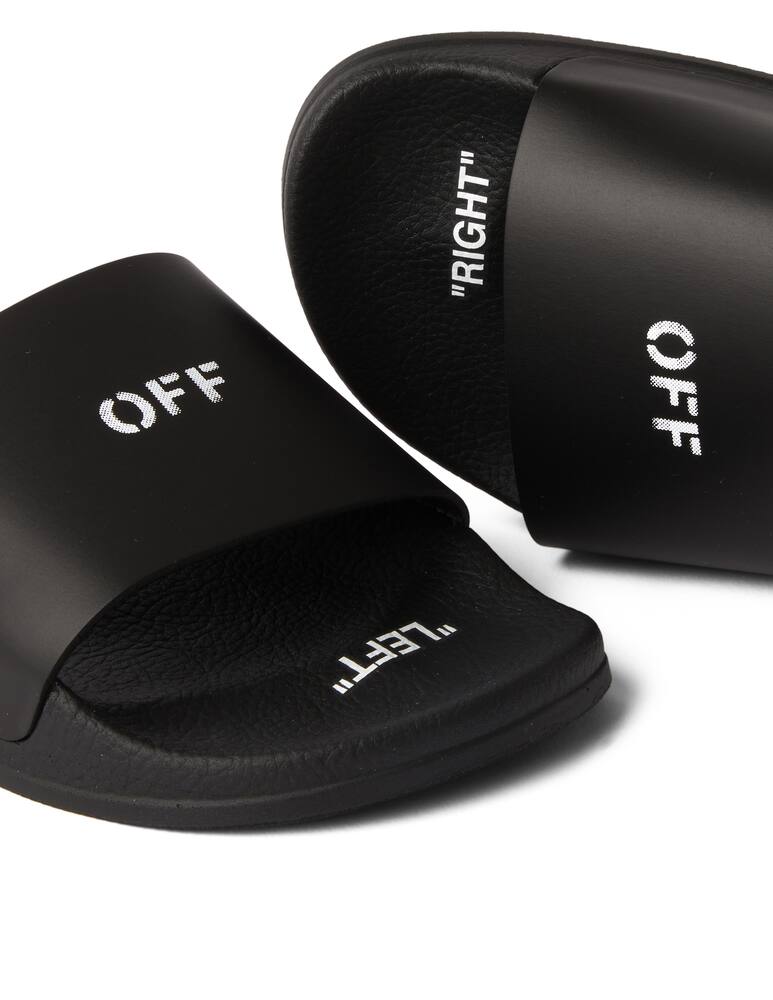 rinascente Off-White Pool slider with logo - black