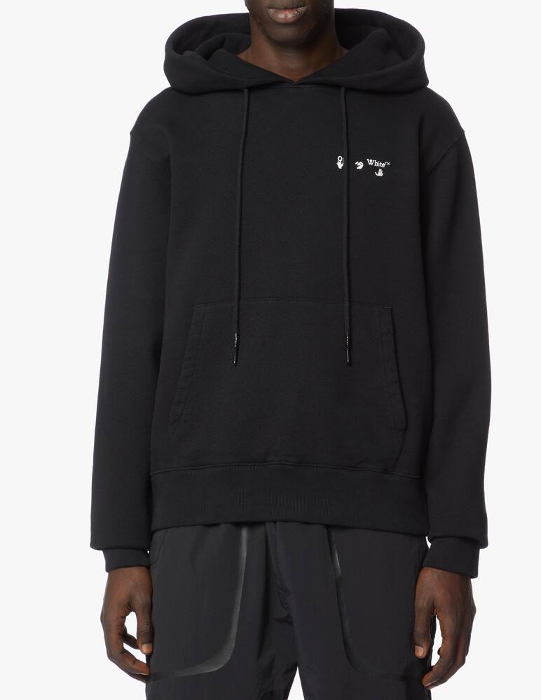 rinascente Off-White Felpa con cappuccio slim off white logo