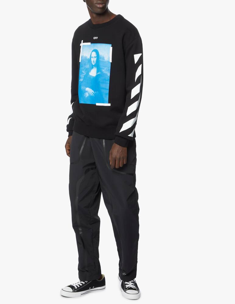 rinascente Off-White Felpa girocollo slim blue monalisa