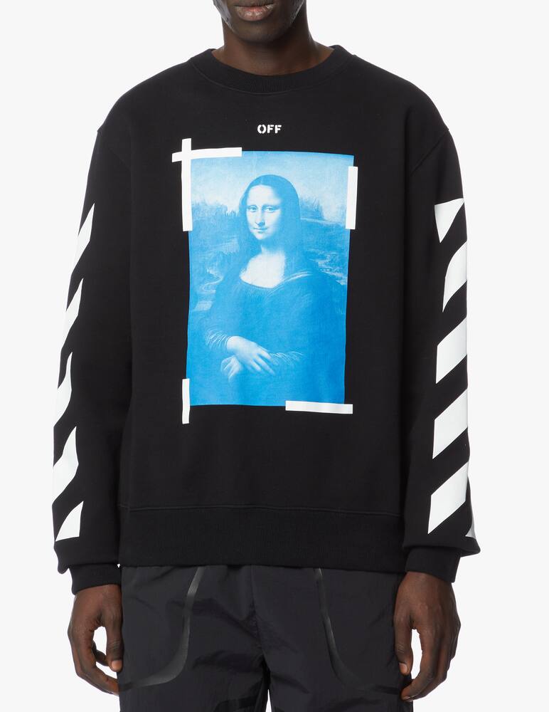 rinascente Off-White Felpa girocollo slim blue monalisa