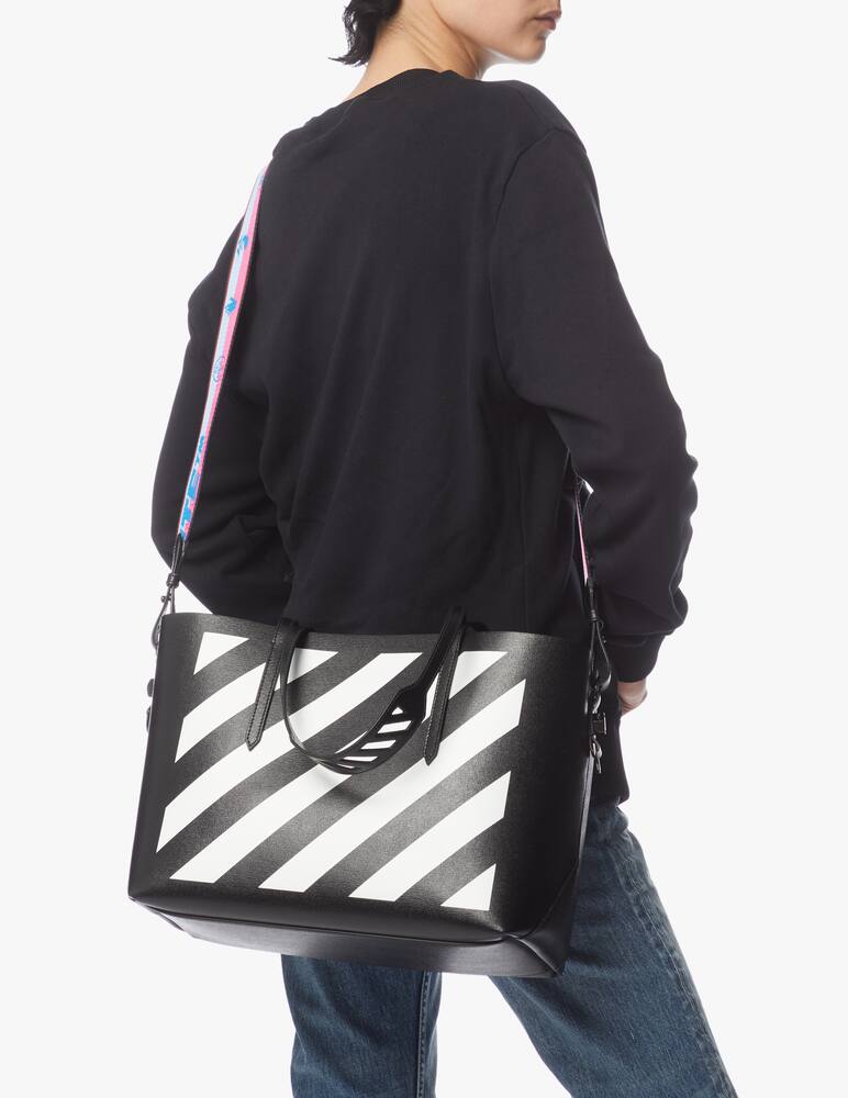 rinascente Off-White Diagonal Stripe Binder tote bag