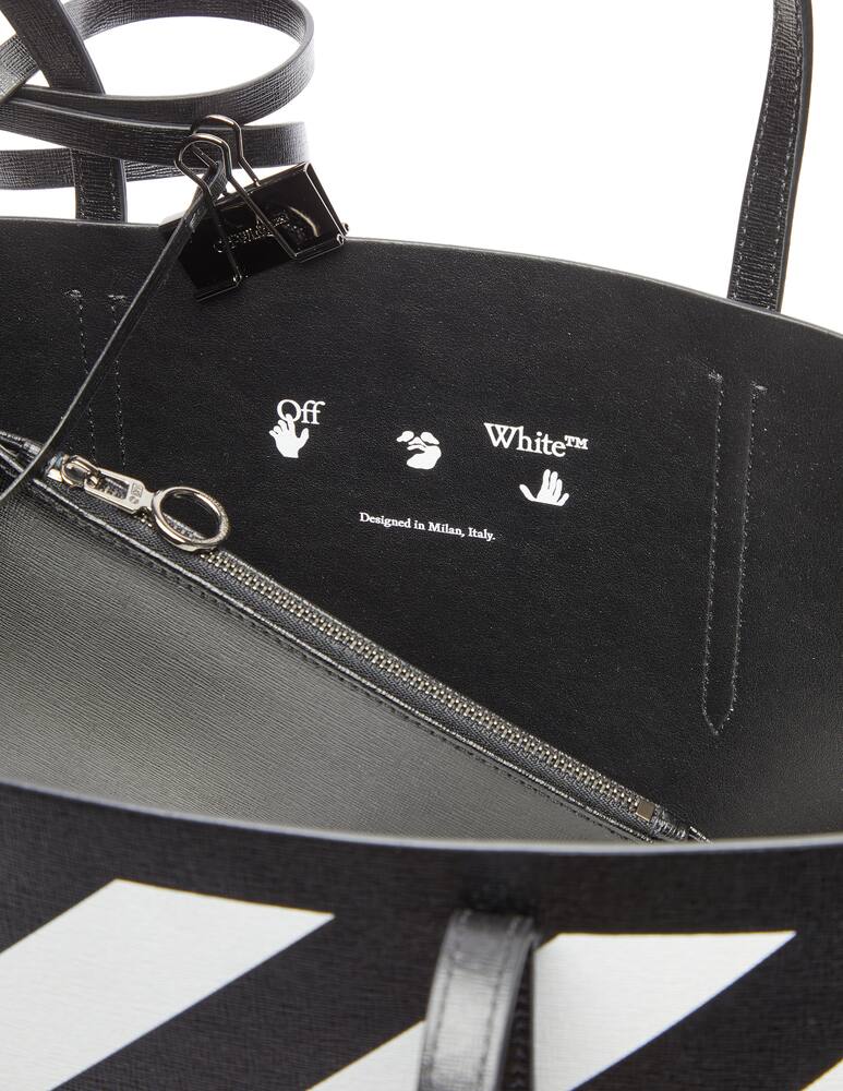 rinascente Off-White Diagonal Stripe Binder tote bag