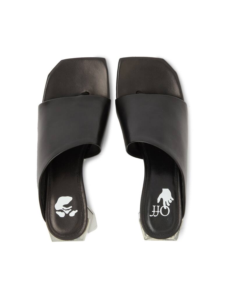 rinascente Off-White Mule con tacco e logo - nero