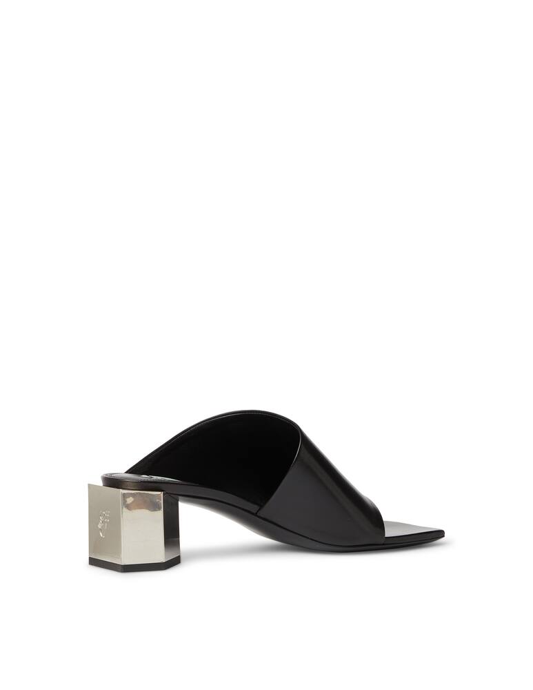 rinascente Off-White Mule con tacco e logo - nero