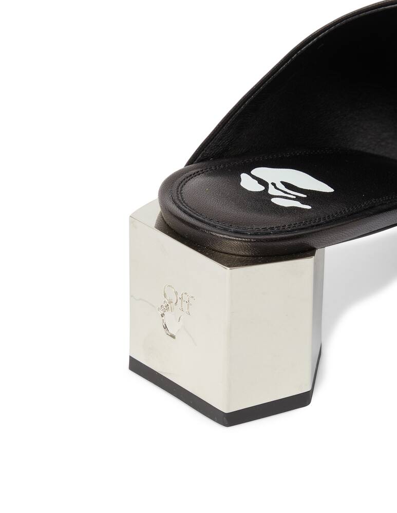 rinascente Off-White Mule con tacco e logo - nero