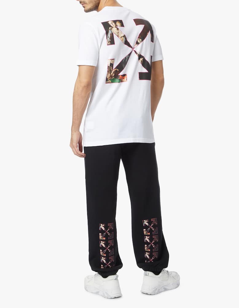 rinascente Off-White Maglietta girocollo slim sprayed caravaggio