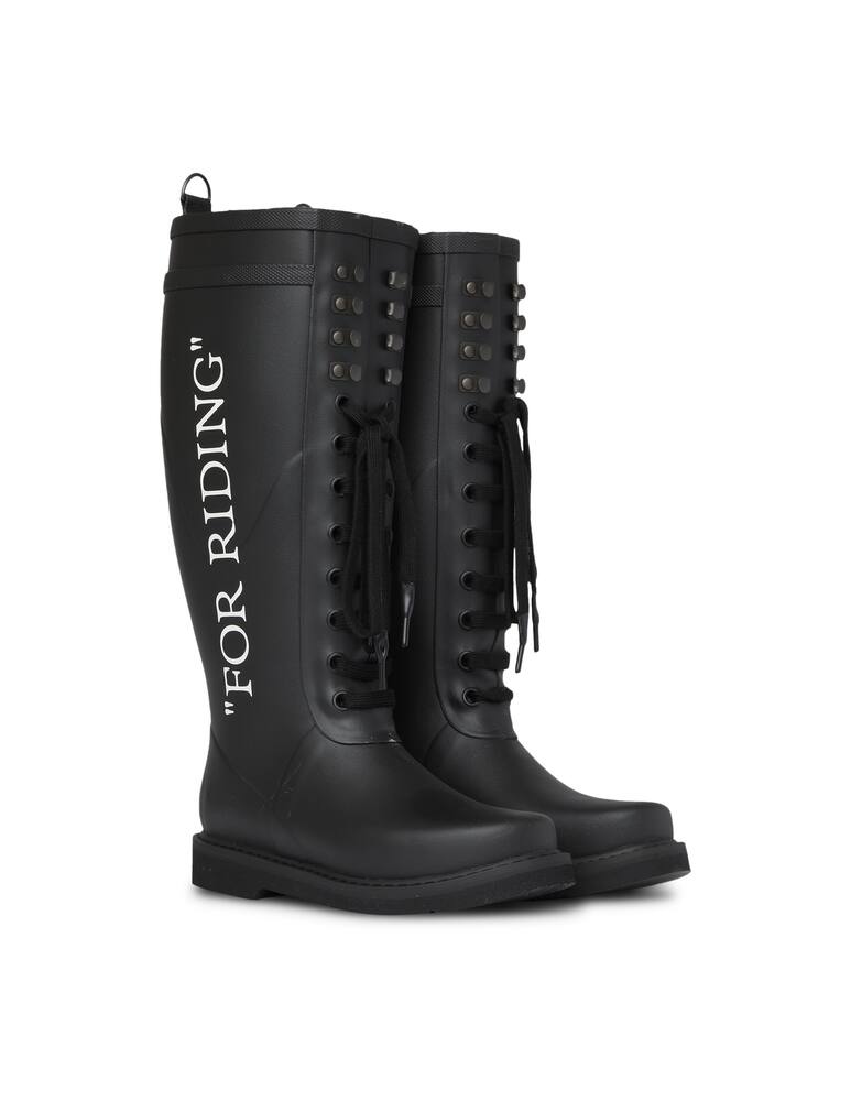 rinascente Off-White Stivali in pelle For Walking - nero