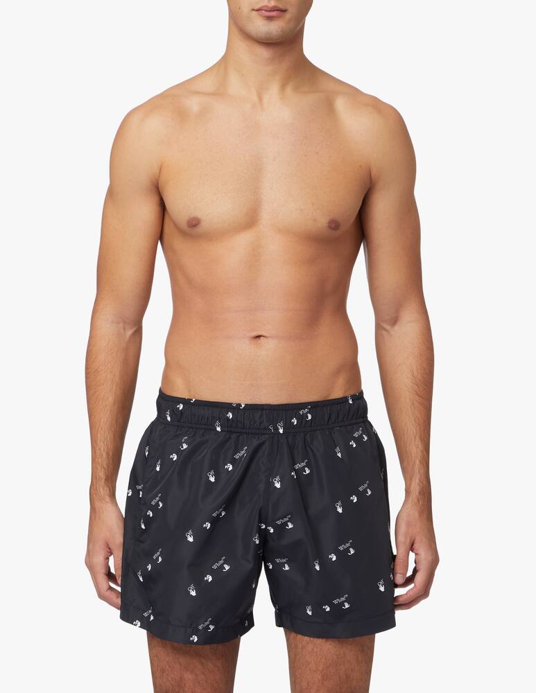 rinascente Off-White Swim short all over - black