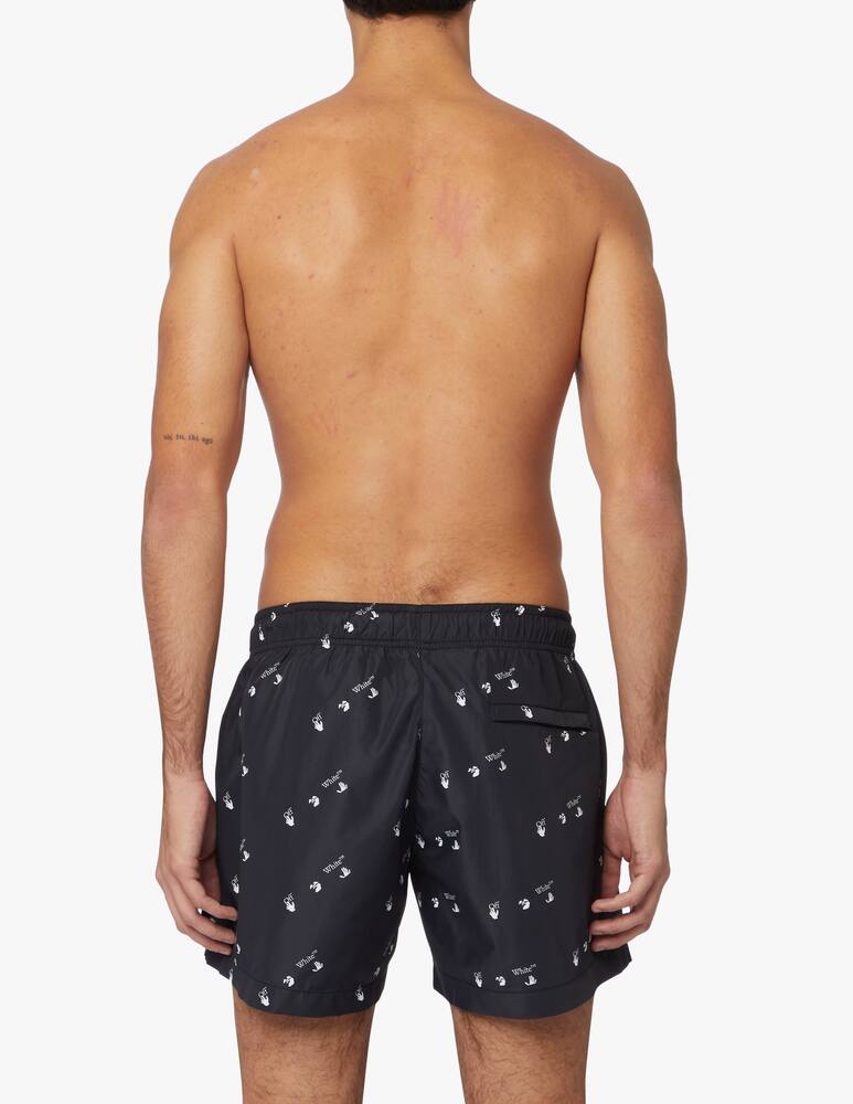 rinascente Off-White Swim short all over - black