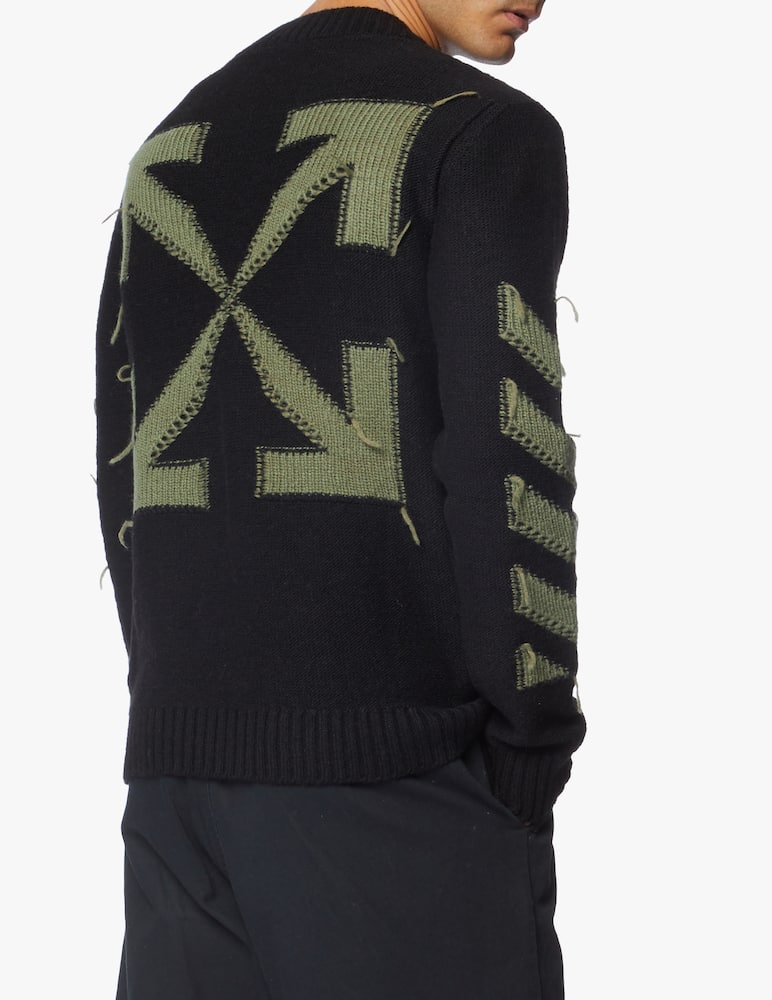 Off-White Maglione girocollo reverse arrow - nero - immagine 1 Off-White Maglione girocollo reverse arrow - nero - immagine 1