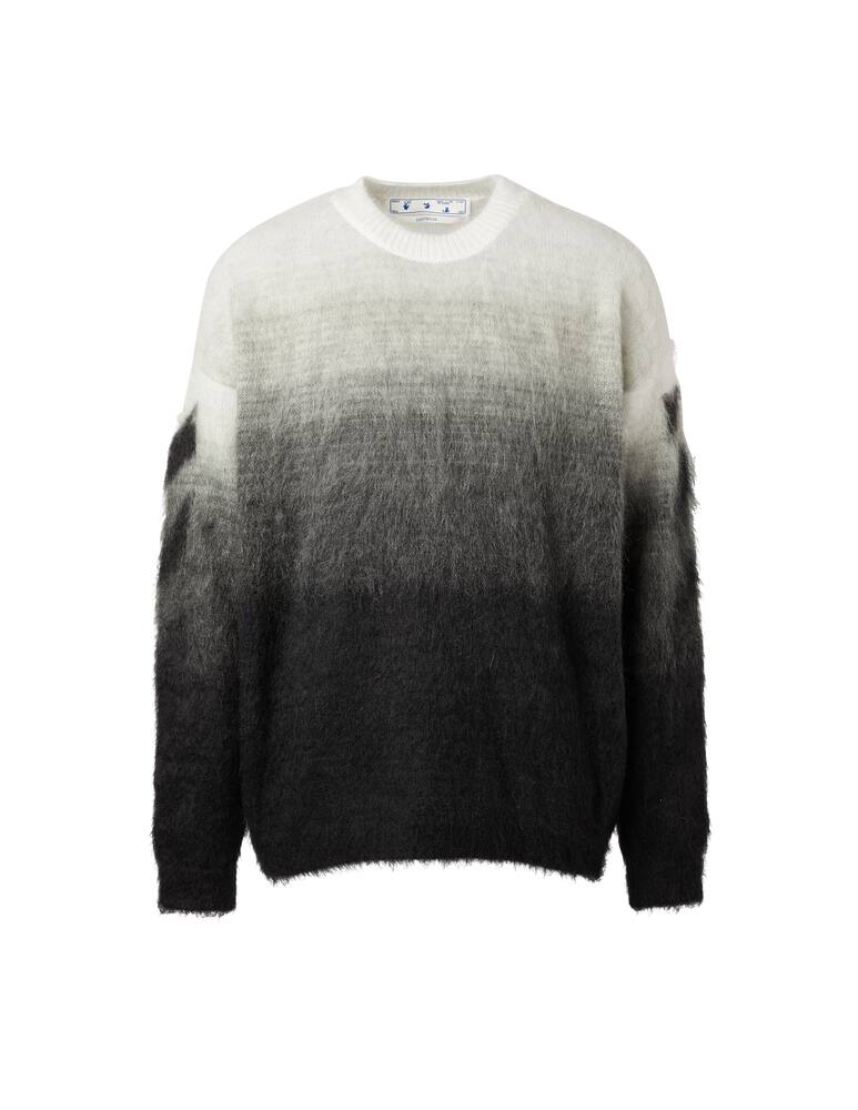 rinascente Off-White Maglione girocollo diagonal mohair - nero