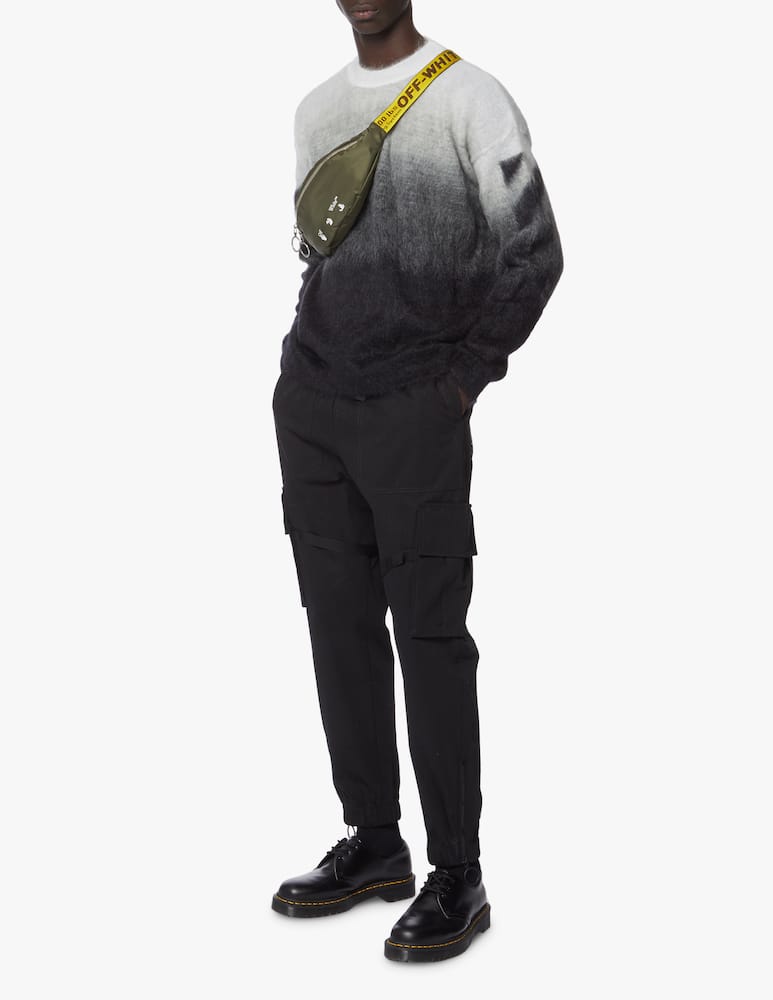 rinascente Off-White Maglione girocollo diagonal mohair - nero