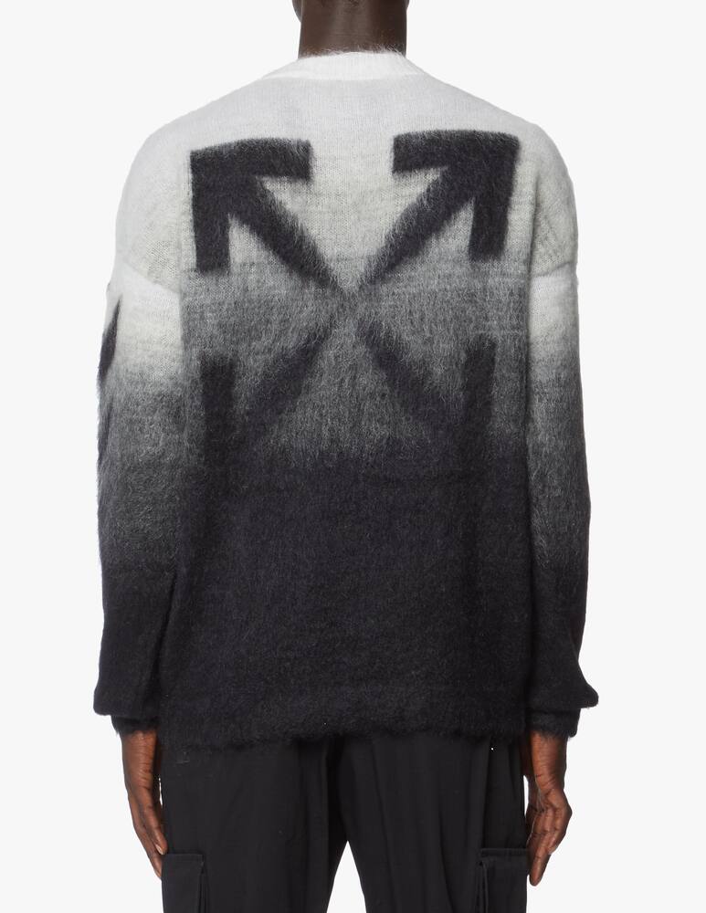 rinascente Off-White Maglione girocollo diagonal mohair - nero