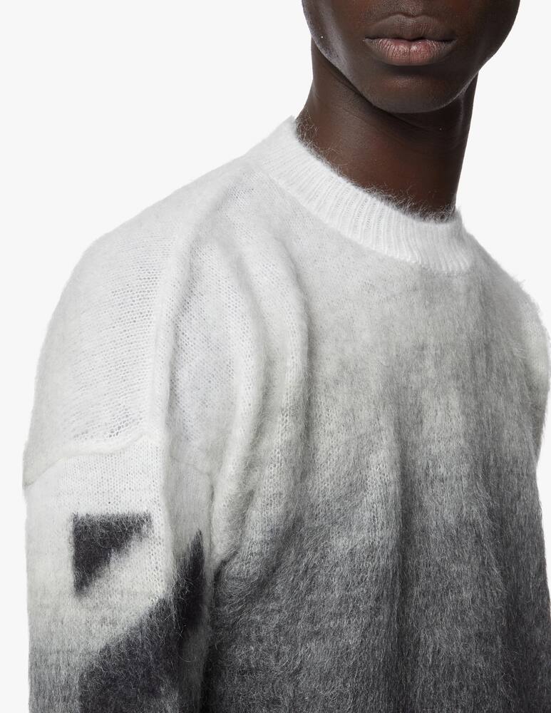 rinascente Off-White Maglione girocollo diagonal mohair - nero
