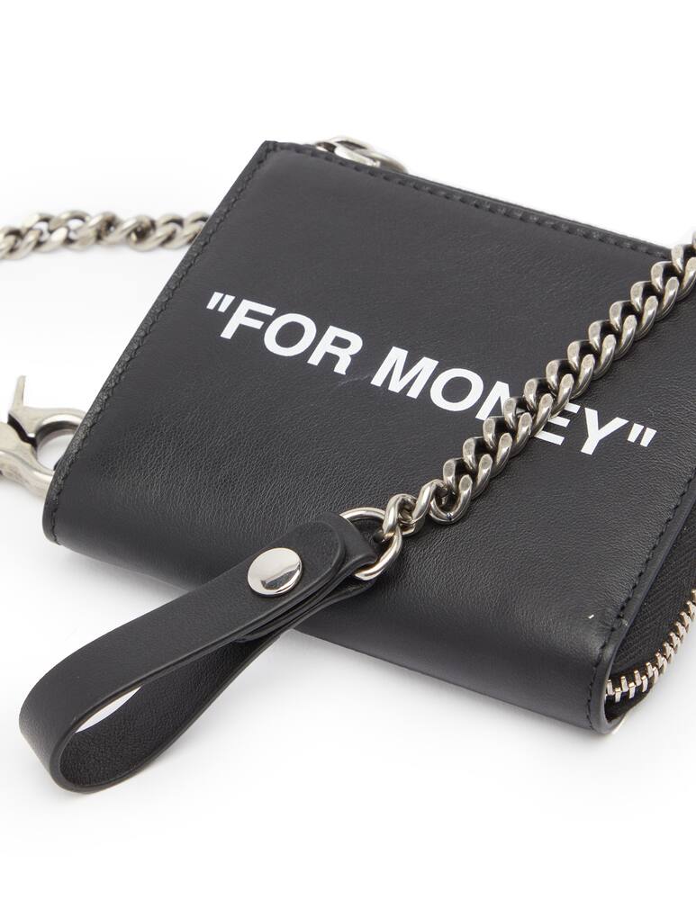 rinascente Off-White Portamonete in pelle - nero