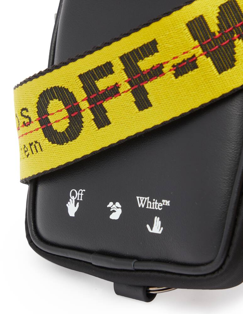 rinascente Off-White Pouch da collo industrial in nylon - nero